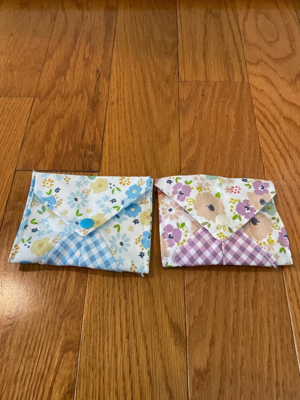 Set of 2 Envelope Style Snap Pouches